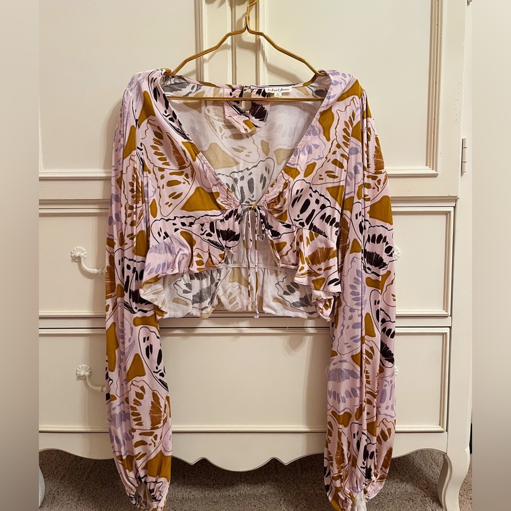 For Love and Lemons tie up blouse